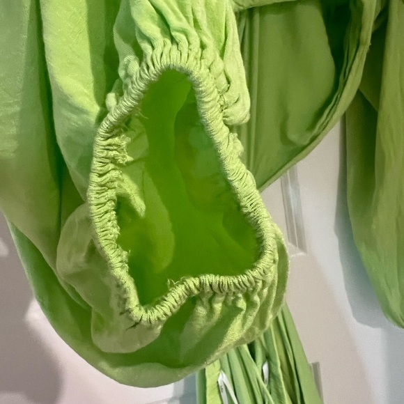 Lulus Lime Green Long Sleeve Cutout  Dress Size Large - Picture 9 of 12